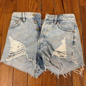 H&M distressed high waisted shorts